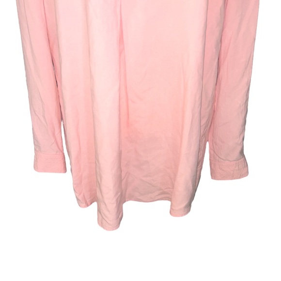 Tyler Boe Tina Silk Peach Blush Pink Tunic Blouse - L - Picture 4 of 10